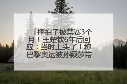 摔拍子被禁赛3个月！王楚钦6年后回应：当时上头了！称巴黎奥运被孙颖莎带着打，搭档8年“一个眼神就能懂”