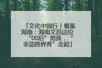 文化中国行丨看鉴海南：海南文昌这位“00后”男孩，“非遗跨界秀”走起