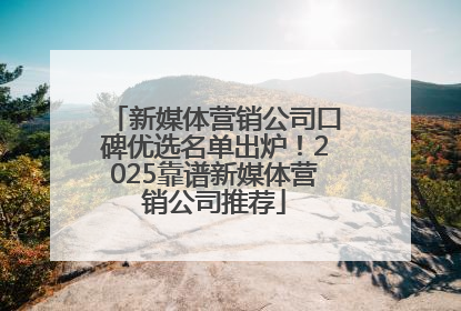 新媒体营销公司口碑优选名单出炉！2025靠谱新媒体营销公司推荐