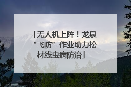 无人机上阵！龙泉“飞防”作业助力松材线虫病防治