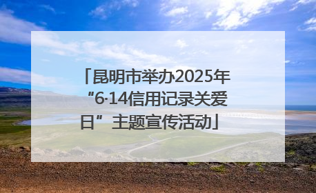 昆明市举办2025年“6·14信用记录关爱日”主题宣传活动