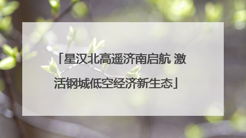 星汉北高遥济南启航 激活钢城低空经济新生态