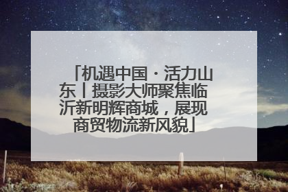 机遇中国・活力山东丨摄影大师聚焦临沂新明辉商城，展现商贸物流新风貌