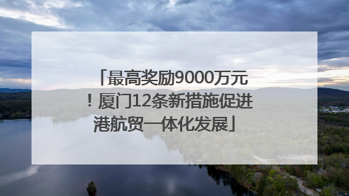 最高奖励9000万元！厦门12条新措施促进港航贸一体化发展