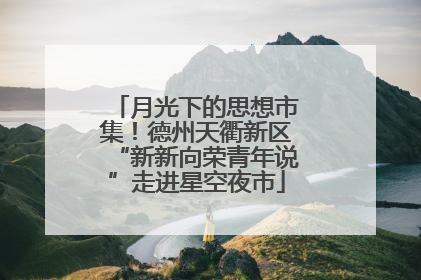 月光下的思想市集！德州天衢新区“新新向荣青年说”走进星空夜市