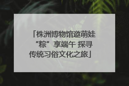 株洲博物馆邀萌娃“粽”享端午 探寻传统习俗文化之旅