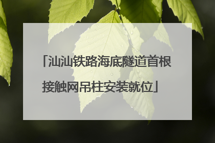 汕汕铁路海底隧道首根接触网吊柱安装就位