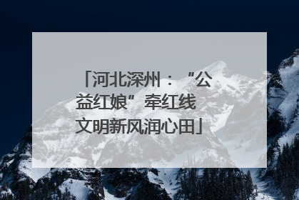 河北深州：“公益红娘”牵红线 文明新风润心田