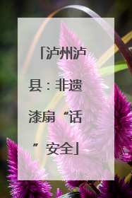 泸州泸县：非遗漆扇“话”安全