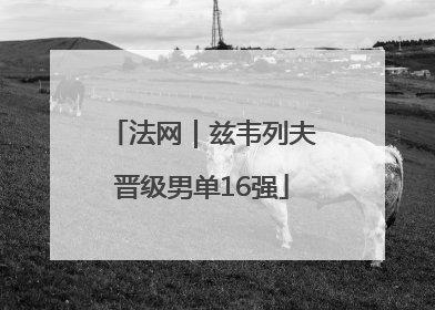 法网｜兹韦列夫晋级男单16强