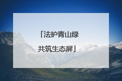 法护青山绿 共筑生态屏