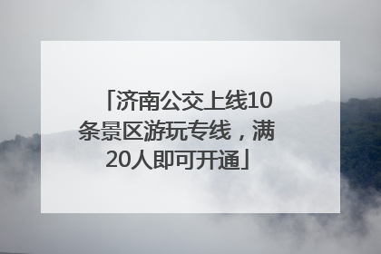 济南公交上线10条景区游玩专线，满20人即可开通