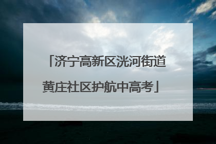 济宁高新区洸河街道黄庄社区护航中高考