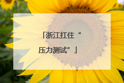 浙江扛住“压力测试”