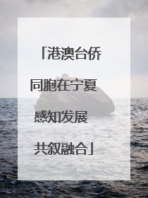港澳台侨同胞在宁夏感知发展 共叙融合