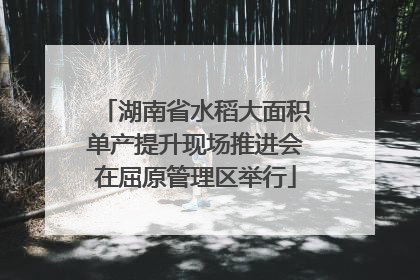 湖南省水稻大面积单产提升现场推进会在屈原管理区举行