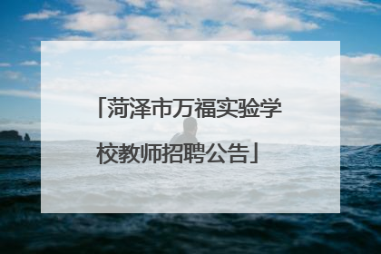 菏泽市万福实验学校教师招聘公告
