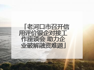 老河口市召开信用评价银企对接工作座谈会 助力企业破解融资难题