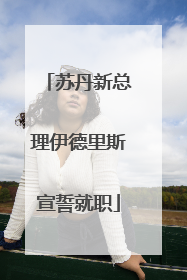 苏丹新总理伊德里斯宣誓就职