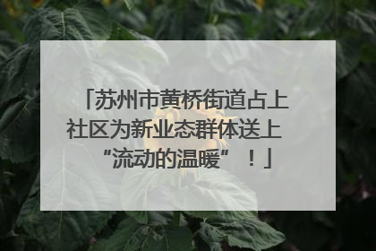 苏州市黄桥街道占上社区为新业态群体送上“流动的温暖”！