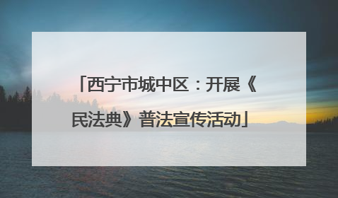 西宁市城中区：开展《民法典》普法宣传活动