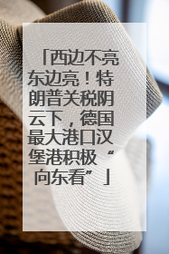 西边不亮东边亮！特朗普关税阴云下，德国最大港口汉堡港积极“向东看”
