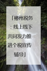 郴州税务：线上线下共同发力推进个税宣传辅导