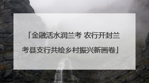 金融活水润兰考 农行开封兰考县支行共绘乡村振兴新画卷