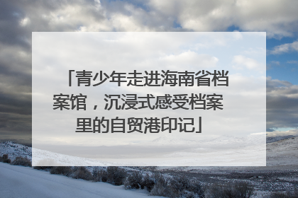 青少年走进海南省档案馆，沉浸式感受档案里的自贸港印记