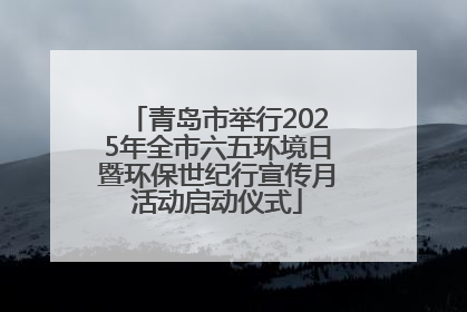 青岛市举行2025年全市六五环境日暨环保世纪行宣传月活动启动仪式