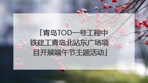 青岛TOD一号工程中铁建工青岛北站东广场项目开展端午节主题活动