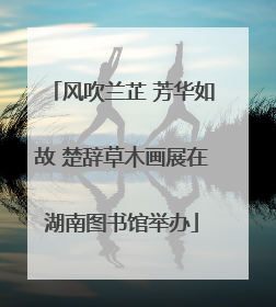 风吹兰芷 芳华如故 楚辞草木画展在湖南图书馆举办