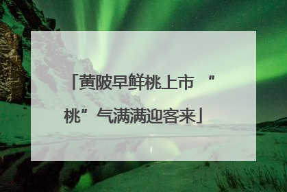 黄陂早鲜桃上市 “桃”气满满迎客来
