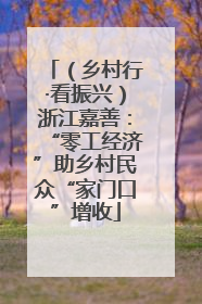 （乡村行·看振兴）浙江嘉善：“零工经济”助乡村民众“家门口”增收