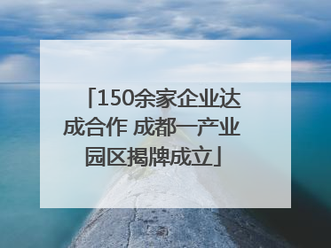 150余家企业达成合作 成都一产业园区揭牌成立