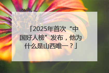 2025年首次“中国好人榜”发布，他为什么是山西唯一？