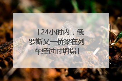 24小时内，俄罗斯又一桥梁在列车经过时坍塌