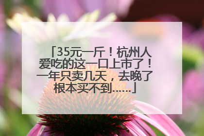 35元一斤！杭州人爱吃的这一口上市了！一年只卖几天，去晚了根本买不到……