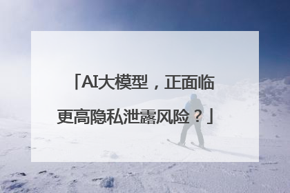 AI大模型，正面临更高隐私泄露风险？